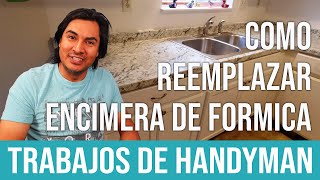 Como Reemplazar Encimera de Formica Instalando Encimera de Formica y Gabinetes de Cocina con sink [upl. by Yenwat975]