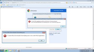 chrome setup is not valid win32 application  chrome download install in windows 7 8 chrome [upl. by Nnayd216]