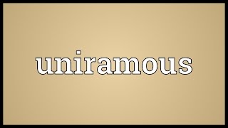 Uniramous Meaning [upl. by Favian]