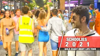 Schoolies 2021  A Tour of Surfers Paradise Gold Coast Nightlife  Australia [upl. by Haidedej]