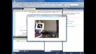 Tutorial Microsoft Kinect SDK RGB Viewer with AForge GRATF Glyph Tracking [upl. by Goddart92]