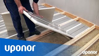 Installation av golvvärme  Uponor Golvvärmekassett med isolering [upl. by Adnilg645]