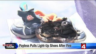 Payless pulls lightup shoes after fire [upl. by Zulch871]