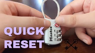 How To Reset TSA Cable Lock Combo Tutorial  Lock Reset Series [upl. by Netram]