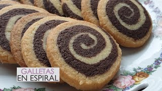 Galletas en espiral de vainilla y chocolate  sin huevo [upl. by Laks163]