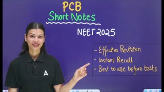 Best PCB Short Notes for NEET  Short Notes Strategy for NEET 2025 Preparation with Tamanna Maam [upl. by Sobmalarah]