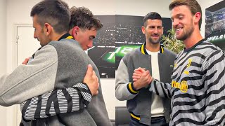 Djokovic Meets and Surprises Vlahovic and Juventus Players  Nitto ATP Finals 2023 [upl. by Anuala]