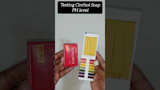 Cinthol Soap Ph test phtest testingproducts shorts youtubeshorts ytshorts cinthol bathsoap [upl. by Biondo]