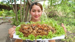 Yummy Spicy Chicken Net Stir Fry Recipe  Spicy Chicken Net Cooking  Cooking With Sros [upl. by Raddi]