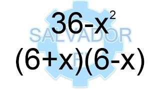 Diferencia de Cuadrados Binomio Conjugado y Factorización  Álgebra  Salvador FI [upl. by Polinski488]