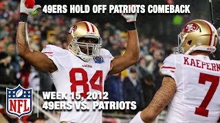 49ers vs Patriots Wk 15 2012  Kaepernick amp Harbaugh Outlast Brady amp Belichick  NFL Highlights [upl. by Homans]