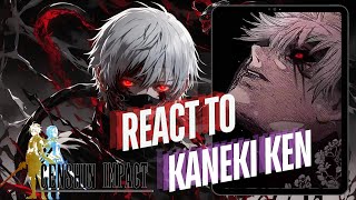 Genshin impact react to Aether as kanekiken ken  tokyo ghoul  Gacha life 2 [upl. by Oremodlab116]