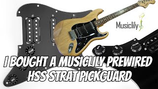 I just bought a cheap prewired HSS pickguard by Musiclily for my Squier Affinity [upl. by Ajdan]