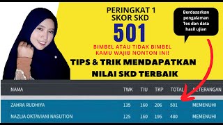 PERINGKAT 1 SKOR SKD TEMBUS 501  TIPS amp TRIK RAHASIA PENGERJAAN SKD  SKD KEDINASAN [upl. by Iznekcam]