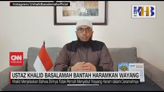 Ustaz Khalid Basalamah Bantah Haramkan Wayang [upl. by Agnola]