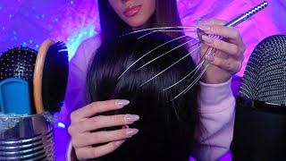 ASMR  Hair Play Scalp Massage amp Hair Brushing  Clipping [upl. by Diamante]