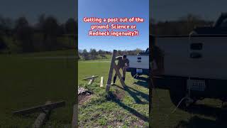 howto diy fencing redneck science doesitreallywork post bluecollar homestead home farming [upl. by Niletak]