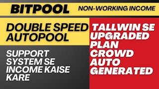 Bitpool double speed autopool  Support system se income kaise kare autopoolplan newmlmplan [upl. by Madelle]