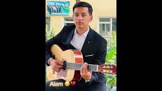 Alam ekan 😔💔🗣reels rek guitar voiceeffects cover guitarcover love recipe [upl. by Hannazus8]