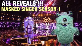 All Reveals Masked Singer  Season 1 USA [upl. by Agathe]