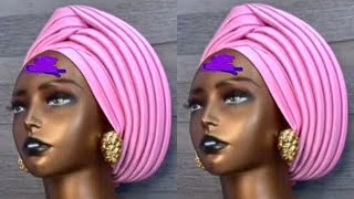 How to make Pleated Crisscross Turban turbantutorial turban trending [upl. by Schofield]