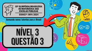 OBMEP 2024 NÍVEL 3 QUESTÃO 3 PRIMEIRA FASE SOLUÇÃO  NA FIGURA ABCD E BEFC SÃO QUADRADOS [upl. by Nissie]