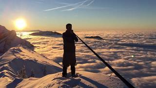 Alphorn Solo auf dem Schimbrig  über dem Nebelmeer [upl. by Mckenzie]