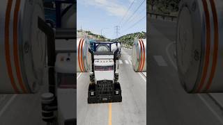 Trucks vs Huge Bollards Crash Vid145 beamngcrash beamngdrive gaming [upl. by Mariana]