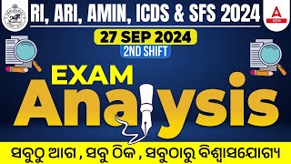 RI Exam Analysis Today  RI Amin 27 Sept Shift 2 Analysis  RI Question Paper 2024 [upl. by Eerolam]