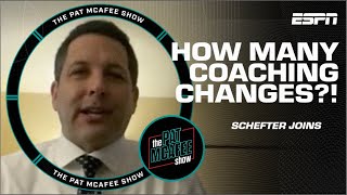 Adam Schefter expects 710 NFL head coaching changes 😳  The Pat McAfee Show [upl. by Mckale465]