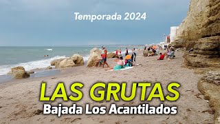 LAS GRUTAS temporada 2024 😎😎 Recorremos la Bajada Los Acantilados con marea alta [upl. by Thistle]