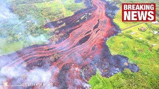 Hawaiis Volcano Eruptions Intensify as Fissures Merge to Form Massive Lava River [upl. by Aitekram]