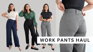 MUST HAVE OFFICE PANTS HAUL  Summer 2024 [upl. by Annabela139]