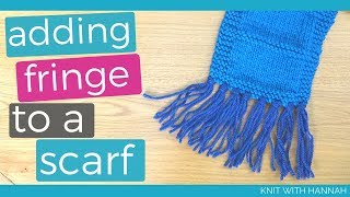 How To Add Fringe To A Scarf removing the drama  making it easy [upl. by Ahsial]