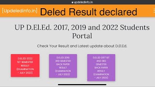 Deled 1st2nd 3rd and 4th semester result declared on pnp website deledAllSemResult updeledresult [upl. by Autum]