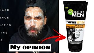 Honest review  best face wash for summers  garnier men power white Antipollution aakashvaani [upl. by Ivatts]