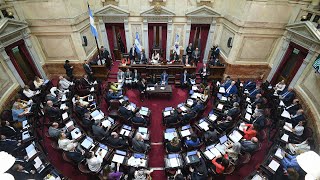 Sesión en el Senado debate de la ley de financiamiento universitario y la boleta única [upl. by Yraillih]