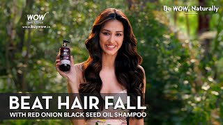 WOW Skin Science Red Onion Black Seed Oil Shampoo For 10x Stronger Hair ft Disha Patani [upl. by Moskow]