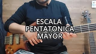 como tocar las escalas pentatónicas Mayores en el bajo eléctrico tutorial clases de bajo eléctrico [upl. by Florian629]