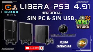 Liberar PS3 491 HEN Oficial  sin PC y sin USB  Multiman  Tienda  Licencias [upl. by Corder]