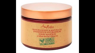 PRIMERA IMPRESIÓN SHEA MOISTURE quotMANUKA HONEY AND MAFURA OIL INTENSIVE HYDRATION HAIR MASQUEquot [upl. by Ecnatsnoc167]