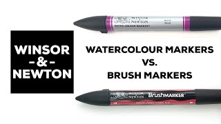 Winsor amp Newton Brush Marker vs Watercolour Marker  For Brush Lettering [upl. by Silbahc]