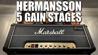 Hermansson 5 gain stages circuit in a Marshall 2203 [upl. by Fennelly]