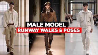 Male Model Walk Inspiration amp Male Modeling Pose Ideas [upl. by Eanad887]