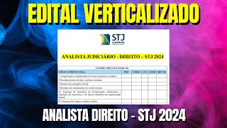 ANALISTA JUDICIÁRIO  DIREITO  STJ 2024  Edital Verticalizado [upl. by Akelam]