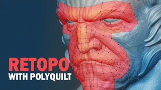 Easy Retopology in Blender with PolyQuilt [upl. by Halueb58]