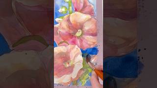 Watercolor Tips to How to Push and Pull Flowers watercolorpainting paintingtechniques [upl. by Ayrotal]