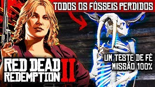 Red Dead Redemption 2  TODOS OS OSSOS DE DINOSSAURO da missão UM TESTE DE FÉ Missão 100 [upl. by Eatnohs814]