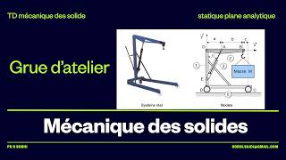 TD1statique plane Grue datelier [upl. by Alyat764]