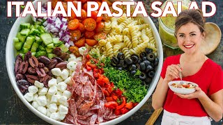 How To Make Italian PASTA SALAD with Homemade ITALIAN DRESSING [upl. by Asehr160]